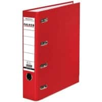 Falken Doppelmappe DIN A5 70 mm Rot 4 Ringe S70 Pappkarton, PP (Polypropylen) Querformat