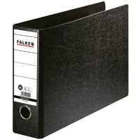 Falken Ordner DIN A4 75 mm Schwarz 2 Ringe Papier Querformat Recycled