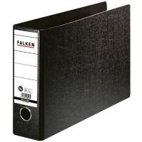 Falken Ordner DIN A4 80 mm Schwarz 2 Ringe 11285947F Pappkarton, PP (Polypropylen) Querformat