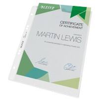 Leitz Prospekthüllen DIN A5 Matt Transparent 130 Mikron PP (Polypropylen) Öffnung Oben 6 Löcher 4725
