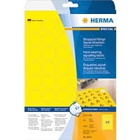 HERMA Mehrzwecketiketten 8034 Gelb Rund 1200 Etiketten pro Packung