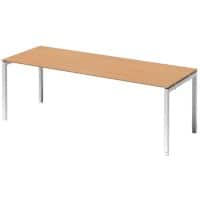 Bisley Schreibtisch Cito Buche, Verkehrsweiß 2.200 x 1.200 x 850 mm