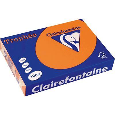 Clairefontaine 1205C Farbpapier DIN A4 120 g/m² Clementine, Orange 250 Blatt