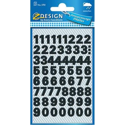 AVERY Zweckform Z-Design Sticker 3781 Selbsthaftend Schwarz 10 mm 2 Blatt à 60 Etiketten