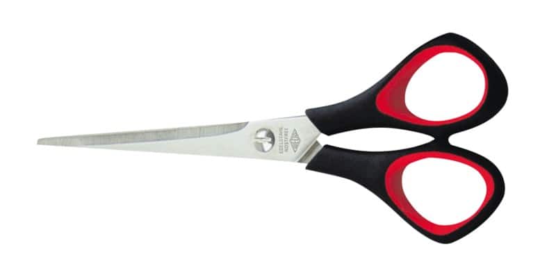 WEDO Schere für Rechtshänder Schwarz, Rot 160 mm