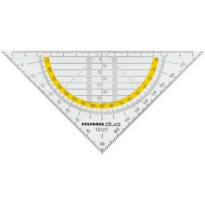 Rumold Geometrie-Dreiecke, 10127, rauchgrau getönt, Kunststoff, ohne Griff, 16cm