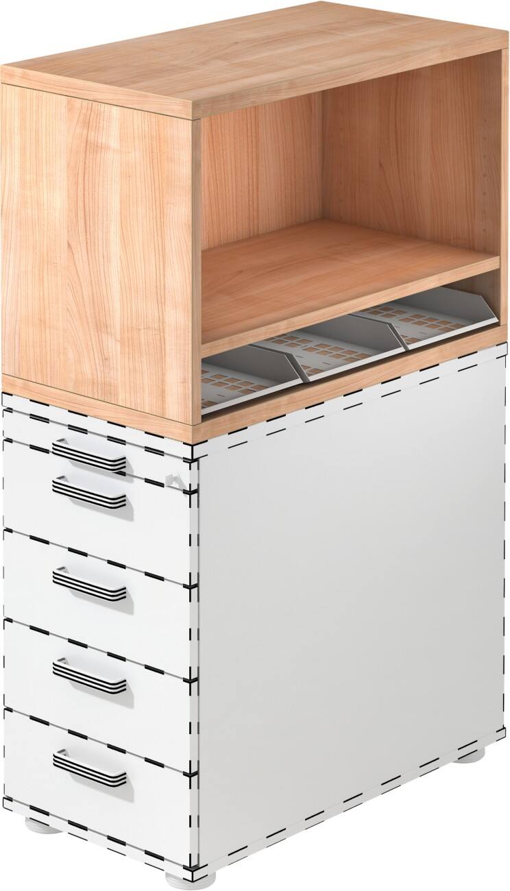 Hammerbacher Containeraufsatz Walnuss