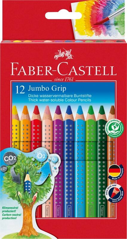 Faber-Castell Jumbo Grip Buntstifte Farbig sortiert 12 Stück