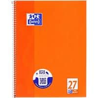 OXFORD Notizbuch DIN A4+ Liniert Spiralbindung Pappe Orange Perforiert 160 Seiten