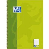 OXFORD Notizbuch DIN A4 Liniert Spiralbindung Pappe Grün Perforiert 160 Seiten