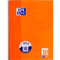 OXFORD A4 Drahtgebundener orangefarbener Pappcover Notizbuch Blanko 80 Blatt
