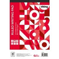 Office Depot Notizblock DIN A4+ Liniert Geleimt Papier Softcover Weiß Perforiert 200 Seiten Pack 5