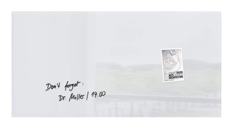 Sigel Artverum Glastafel Magnetisch Einseitig 91 (B) x 46 (H) cm Weiß