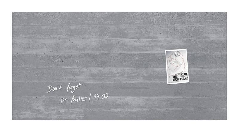 Sigel Artverum Glastafel Magnetisch Einseitig 91 (B) x 46 (H) cm Grau