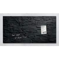 Sigel Artverum Glastafel Magnetisch Einseitig 91 (B) x 46 (H) cm Schiefer