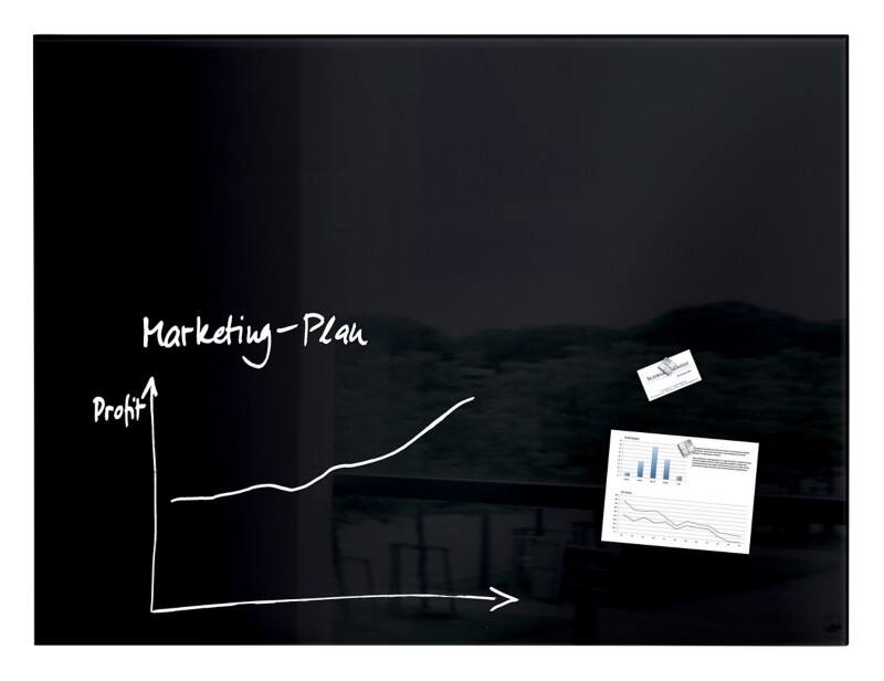 Sigel Artverum Glastafel Magnetisch Einseitig 120 (B) x 90 (H) cm Schwarz