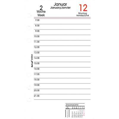bind Buchkalender Nachfüllung DIN A6 Tag pro Seite 2022 Farbig Sortiert