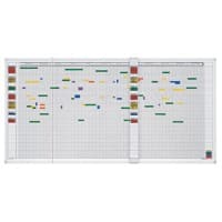 magnetoplan Urlaubsplaner Spezial Wandmontage Quer Silber, Weiß Deutsch, Englisch 150 x 100 cm