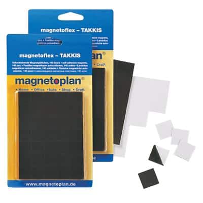 magnetoplan Magnete Takkis Schwarz 15 x 15 x 0,75 mm