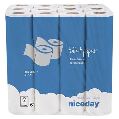 Niceday Standard Toilettenpapier 2-lagig 6784519 48 Stück à 200 Blatt