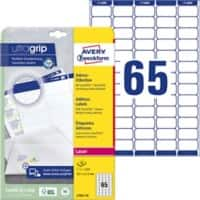 AVERY Zweckform Abziehhilfe QuickPEEL, ultragrip Adressetiketten L7651-25 DIN A4 Weiß 38,1 x 21,2 mm 25 Blatt à 65 Etiketten