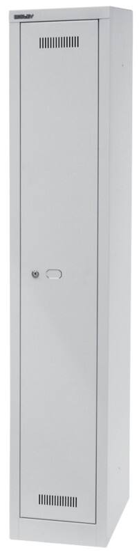 Bisley MonoBloc Silber Garderobenschrank 1 Tür 1 abteile Schlüssel 322 x 500 x 1.700 mm Hellgrau