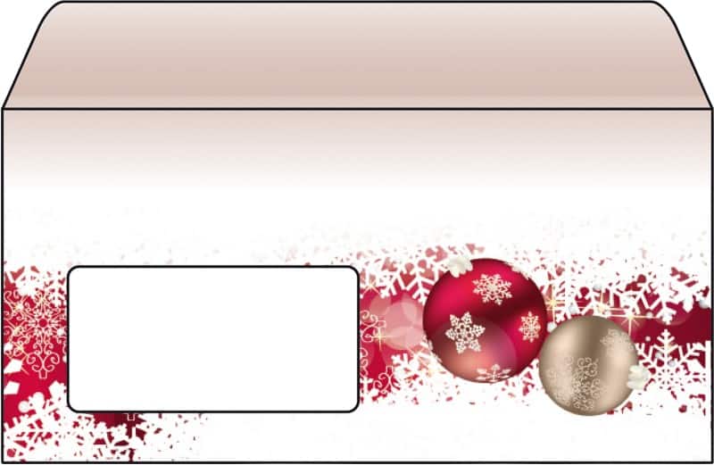 Sigel Weihnachten Frozen Briefumschläge 11 x 22 cm Braun, Rot 50 Stück