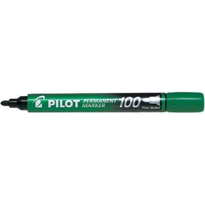 Pilot Super Grip 100 Permanentmarker Fein Rundspitze 1 mm Grün
