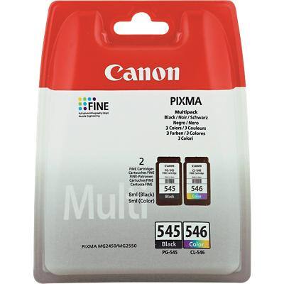 Canon PG-545/CL-546 Original Tintenpatrone 8287b005 Schwarz, cyan, magenta, gelb 2 Stück Duopack