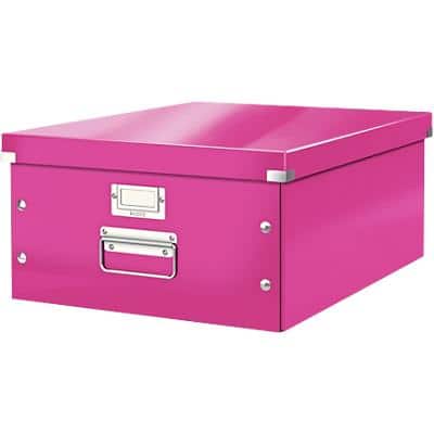 Leitz Click & Store WOW Aufbewahrungsbox DIN A3 Laminierte Hartpappe Pink 48,2 x 36,9 x 20 cm