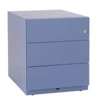 Bisley Rollcontainer Note 3 Schubladen Blau 420 x 565 x 495 mm