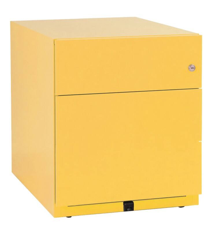 Bisley Rollcontainer Note 2 Schubladen Gelb 420 x 565 x 495 mm