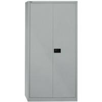 Bisley Universal Flügeltürenschrank Stahl 3 Fachböden abschließbar 914 x 400 x 1.950 mm Silber