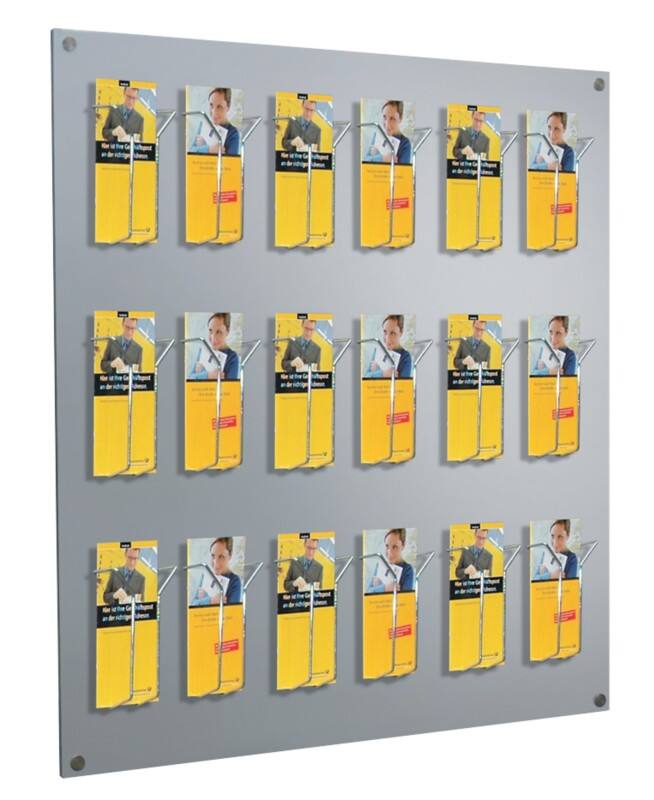 Kerkmann Focus DL Prospekthalter Wandmontiert Silber 6203 75 x 6,5 x 100 cm