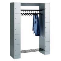 C+P Garderoben- und Fächerschrank 8070 Lichtgrau 1.430 x 480 x 1.950 mm