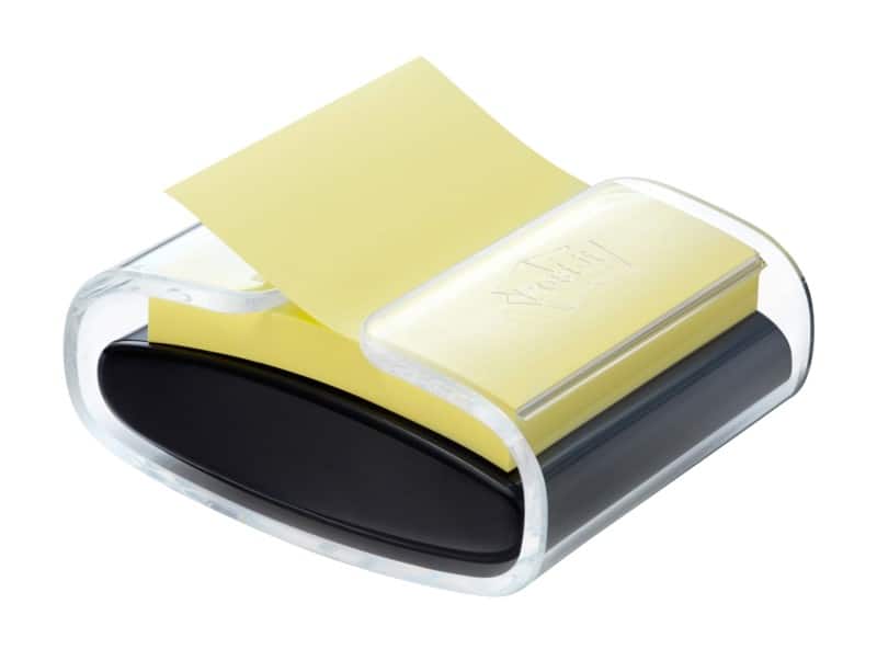 Post-it Z-Notes Pro Haftnotizenspender mit Super Sticky Z-Notes PEFC zertifiziert Kanariengelb 90 Blatt