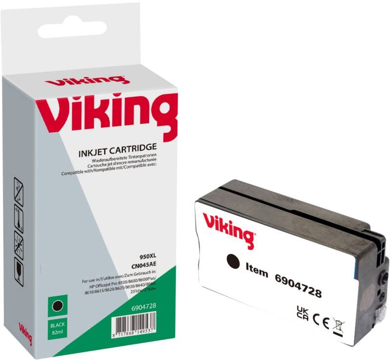 Viking 950XL Kompatibel HP Tintenpatrone CN045AE Schwarz