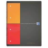 Hamelin International Notizbuch Draht DIN A4+ Kariert PP (Polypropylen) Schwarz Perforiert 160 Seiten 5 Stück à 80 Blatt
