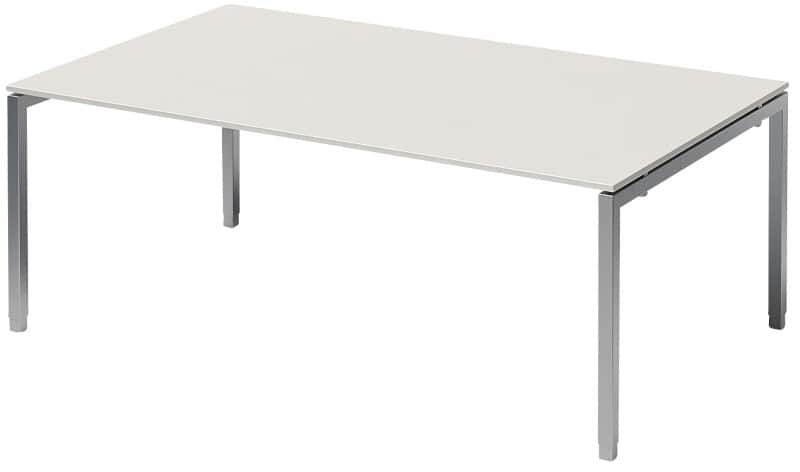 Bisley Cito Höhenverstellbar Konferenztisch Hellgrau 4 Metallfüße 2.000 (B) x 1.200 (T) x 740 (H) mm MFC (Melaminbeschichtete Spanplatte), Stahl