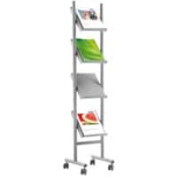 Kerkmann Prospektständer Aluminium Silber 320 x 350 x 1.550 mm