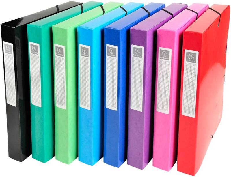 Exacompta Pappkarton Archivbox 350 Blatt Farbig sortiert 24 x 4 x 32 cm 8 Stück