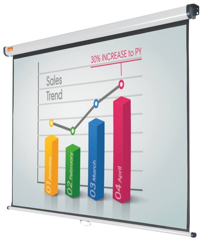 Nobo Projektionsleinwand 1902391W Wandmontage Format 16:10 150 x 104 cm