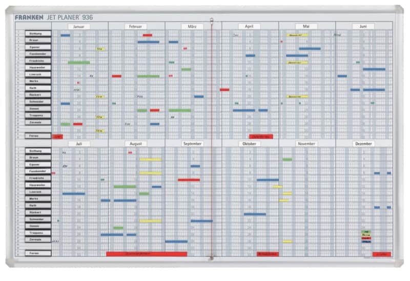 Franken Jahresplaner SJP936 Weiß 90 x 60 cm