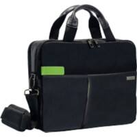 Leitz Laptoptasche Smart Traveller 13 " Polyester, Metall, Echtleder Schwarz 37 x 7,5 x 27 cm