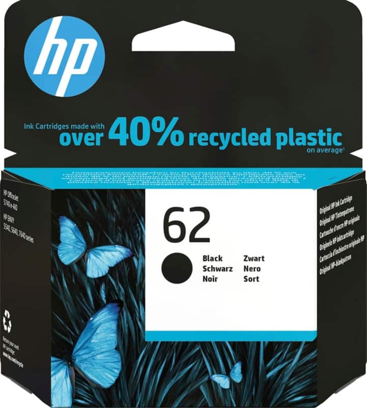 HP 62 Original Tintenpatrone C2P04AE Schwarz