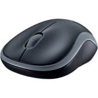 Logitech M185 Kabellose Ergonomische Optische Optische Maus Für Rechts- und Linkshänder USB-A Nano Receiver Grau