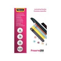 Fellowes Laminiertaschen DIN A4 Hochglanz 250 Mikron (2 x 250) Transparent 100 Stück