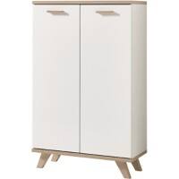 GERMANIA Kommode Oslo Sanremo-Eiche-Nb., Weiß 750 x 370 x 1.220 mm