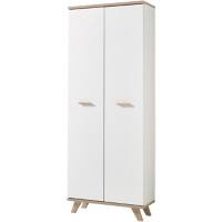GERMANIA Schrank Oslo Sanremo-Eiche-Nb., Weiß 750 x 370 x 1.930 mm