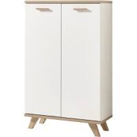 GERMANIA Aktenschrank Oslo Sanremo-Eiche-Nb., Weiß 750 x 370 x 1.220 mm
